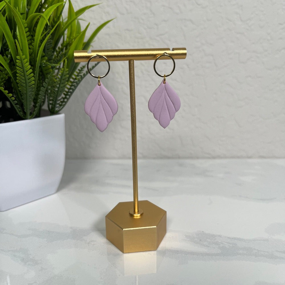 purple clay earrings